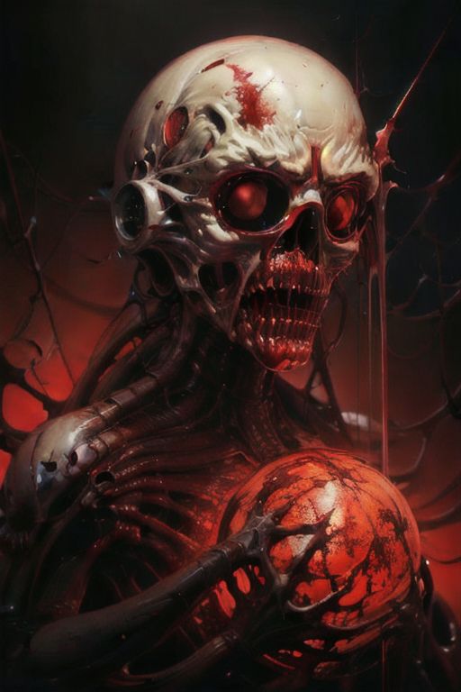 (Realistic:1.5) EdobHorrorLandscape , backlighting, 1humanoid, blood,  out, red, black background, star (sky), goggles, looking at viewer, very wide shot, <lora:EdobHorrorLandscape_v1.0:0.8>