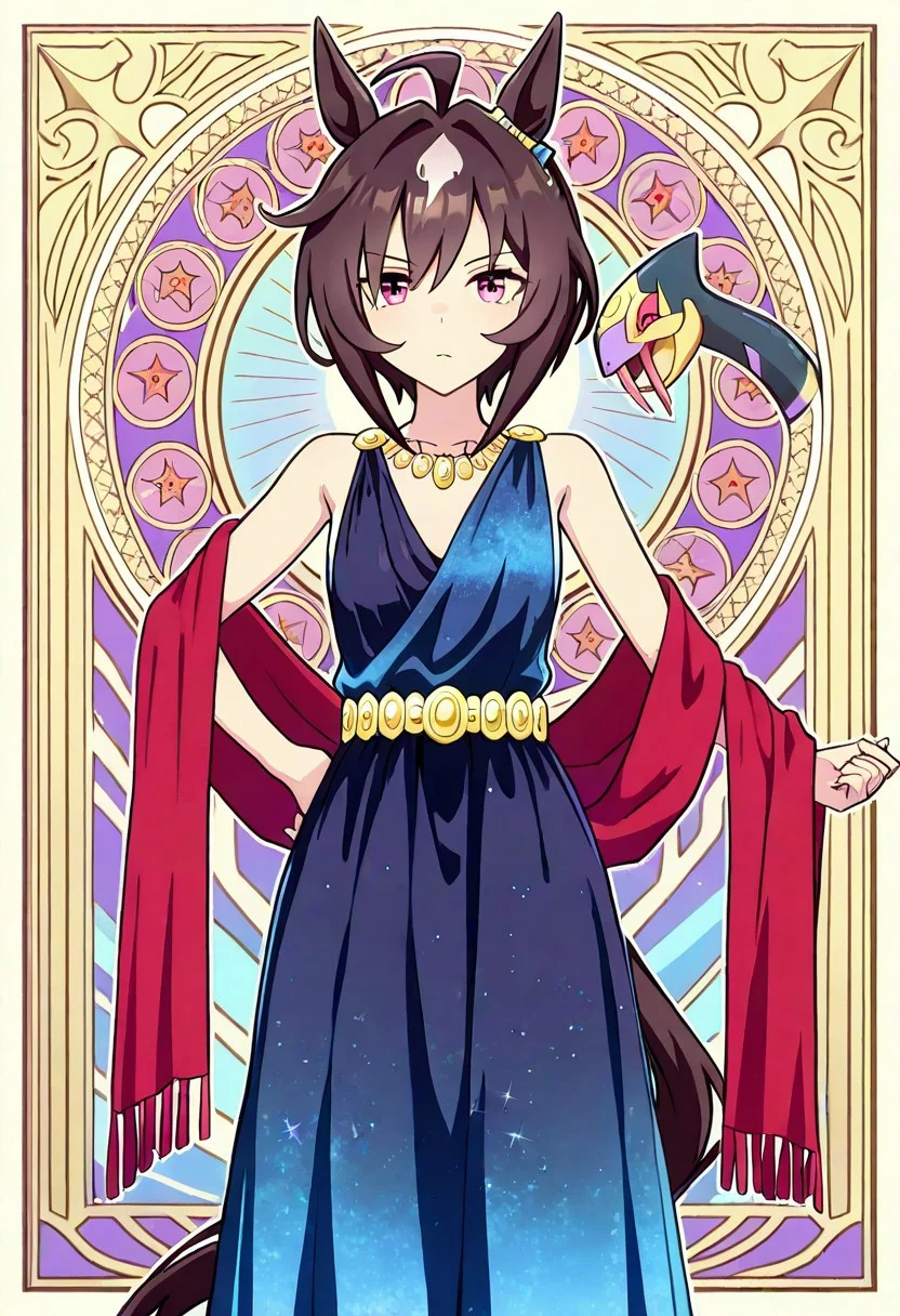 ((1girl, Believe\(umamusume\), seviper, standing, wearing ancient greek gown, long shawl,)) flat chest, mix colored nebula background, umamusume , ahoge , shiny skin, sauce_anime, 1 girl , solo , (1girl ,
animal_ears , bandeau , black_shirt , black_shorts , blue_jacket , blue_pants , horse_ears , horse_girl , horse_tail , jacket , long_sleeves , midriff,solo , standing , tail , white_background , ,18 years old woman , 20 years old woman : 0.7) ,
believe_\(umamusume\) , pants , red_eyes , shirt , short_hair ,
,