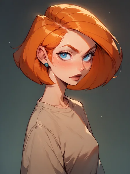 score_9, score_8_up, score_7_up, score_6_up, score_5_up, <lora:EgirlPFP-XLP:1> egirlpfp, <lora:annpossibleXLP:1> ann possible, blue eyes, 1girl, solo, orange hair, short hair