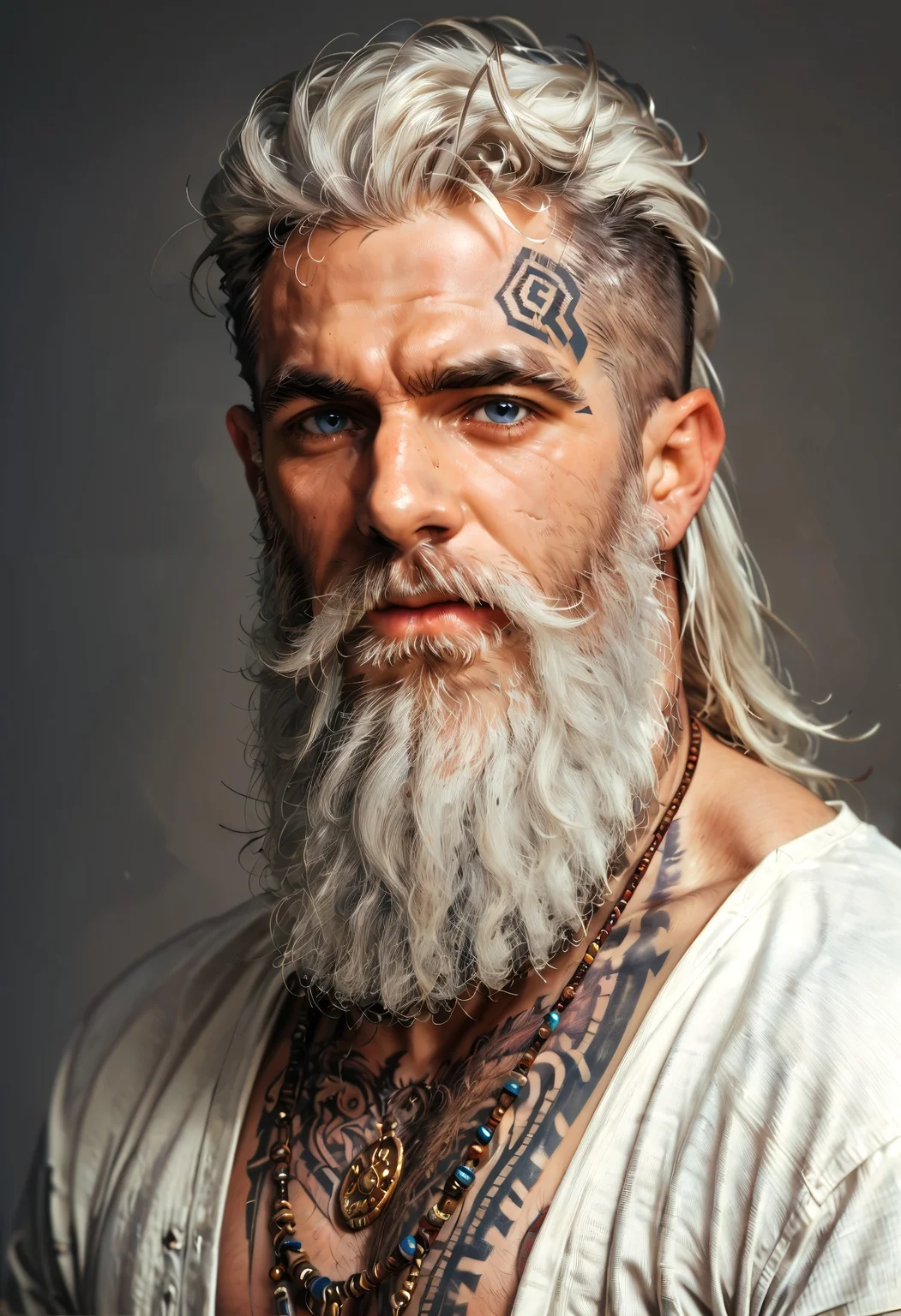 (score_9, score_8_up:1.1), score_7_up, score_6_up, score_5_up, score_4_up, Vikingl themed, 1man wearing viking armor, long beard, detailed tattoos on face, Expressiveh, b3ardo, <lora:Pony/Expressive_H 1:0.6> <lora:SDXL/sinfully_stylish_SDXL:0.4> <lora:Pony_mans_beard:0.75>