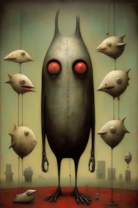 <lora:Shaun Tan Style:1>Shaun Tan Style - surreal minimalism in the style of Nicola Samori and Greg Simkins and Shaun Tan