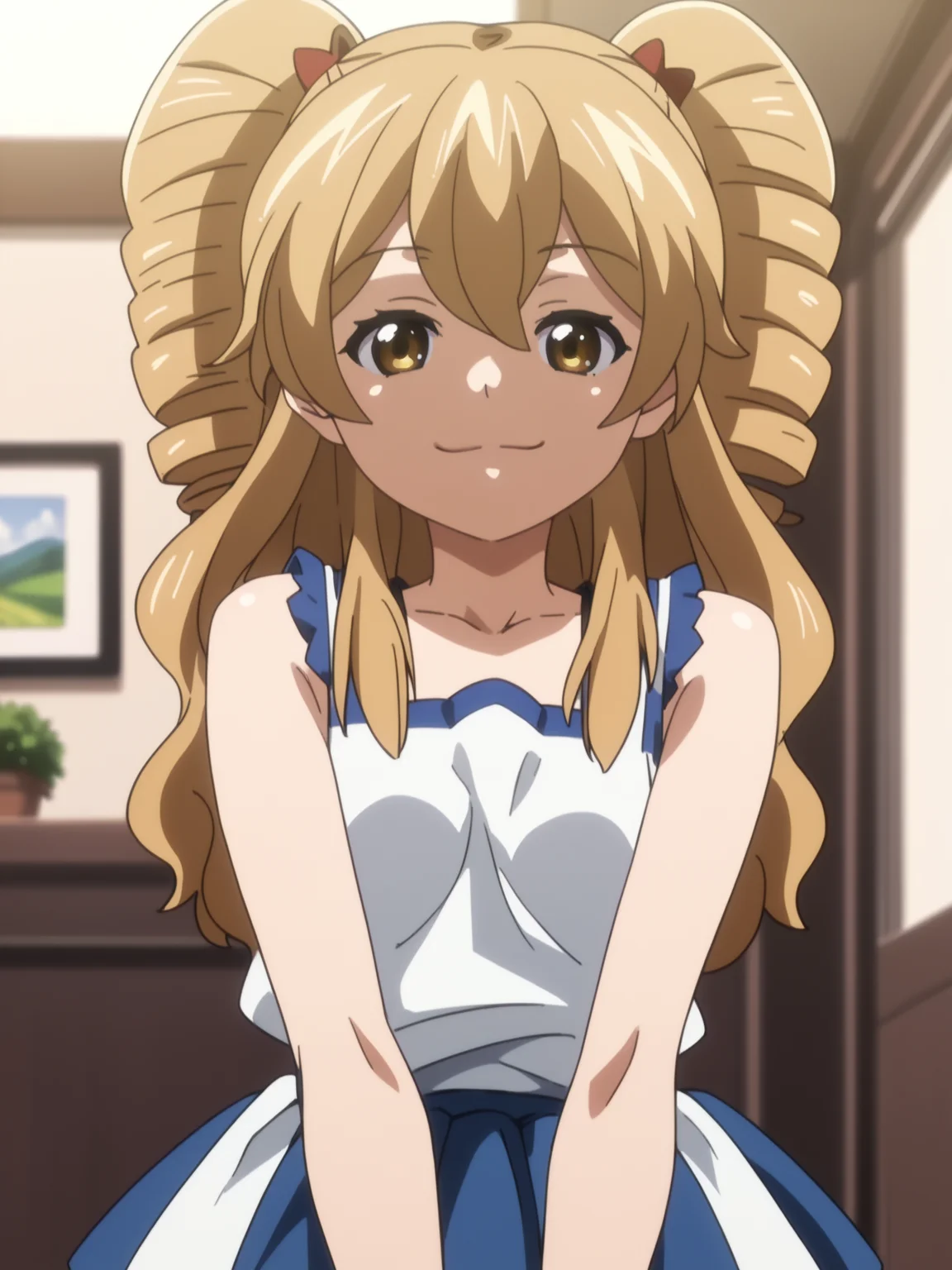 <lora:happy_tentacle-kyouleona-v0.1-000010:1>, ht_kyouleona , smile, , indoors, apartment cowboy shot, 1girl, (petite:1.2), solo focus, (looking at viewer:1.1), , (depth of field:0.6), (from below:0.8), <lora:Shed_The_Skin's StS_age_slider_v1_initial_release:-1.1>, score_9, score_8_up, score_7_up, score_6_up, score_5_up, score_4_up
