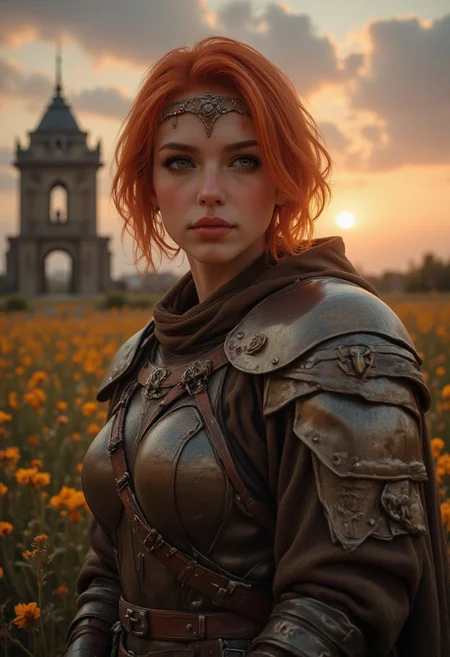 Midjourney_Whisper, A hyper-realistic portrait of a stunning supermodel, featuring a beautifully detailed face with captivating eyes and a serene expression.
Stunning illustration. masterpiece. bewitching color, depth of field, soft lighting, sharp focus, anime, <lora:ILLUSTRATION_2_FLUX v2:0.4> <lora:midjourney_whisper_flux_lora_v01:0.4>
The passage describes a highly detailed and ethereal side-profile portrait of a . full body shot, masterpiece, best quality, 1girl, extremely beautiful, medium large breasts, slender body, curvy, wearing nordic clothes, mystic jewelry, model pose, perfect composition, seductive smirk, cute, very pretty, sexy, subtle, simple, close up, female, girl in armor, short red hair, tired, around a field of flowers, sunset, ruins, anime