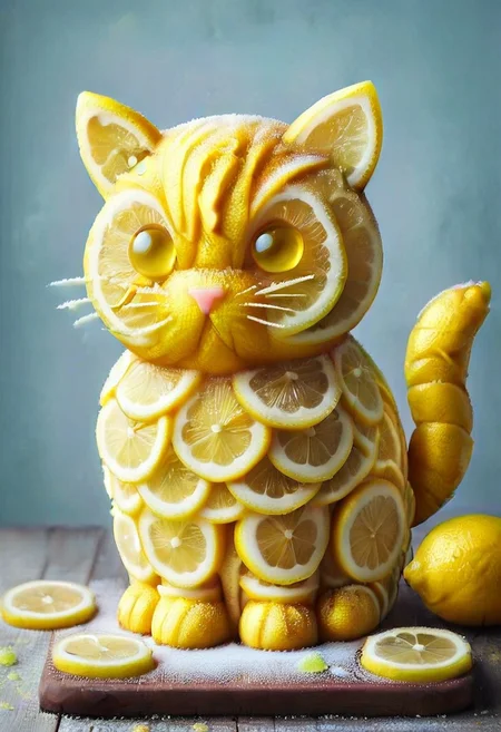 an adorable lemon sugar kitty