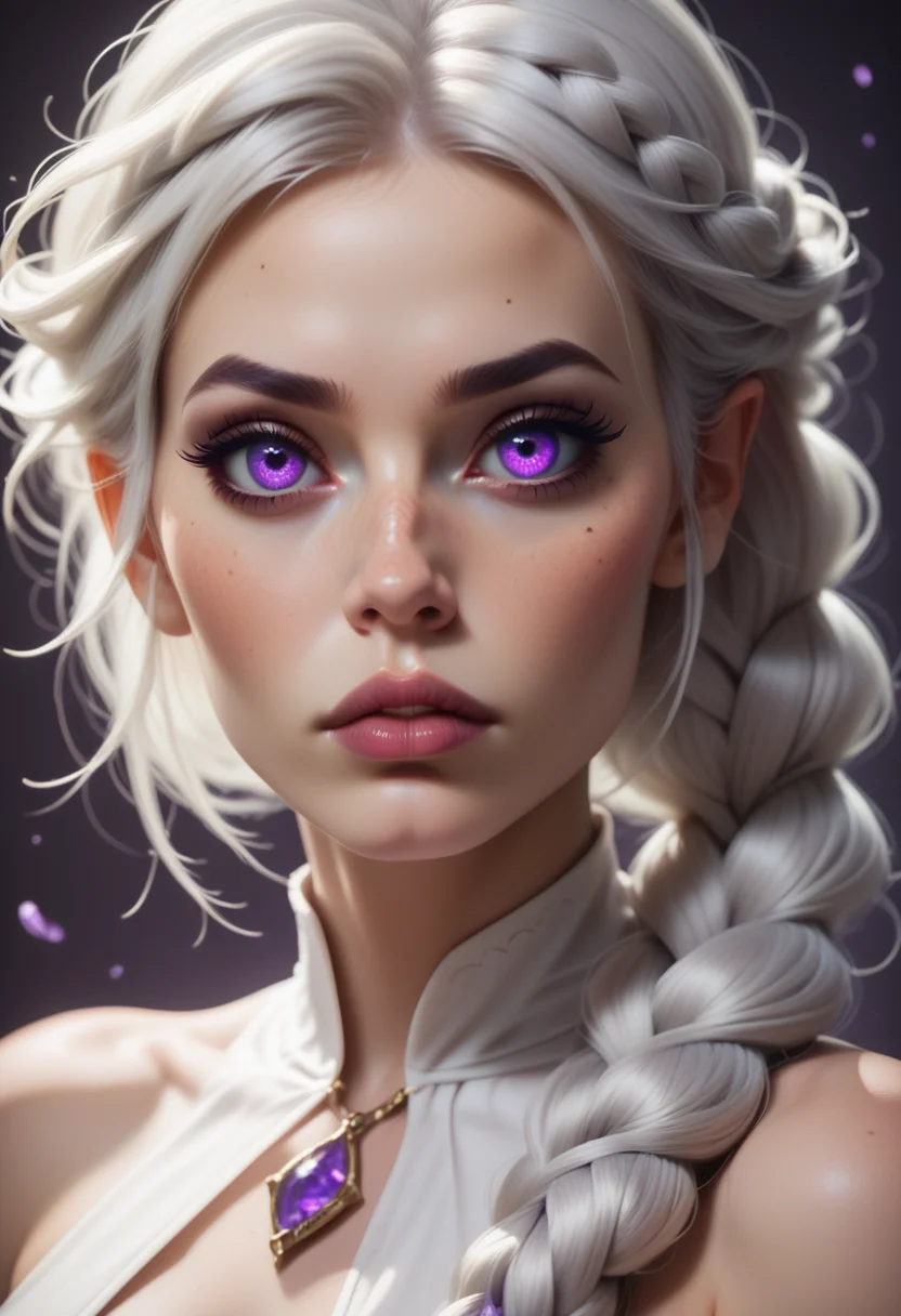 score_9, score_8_up, score_7_up, 1girl, solo, <lora:Dark_Violet_Pony_v0.1:0.5> d4rkv10l3t, white hair, single braid, purple eyes,