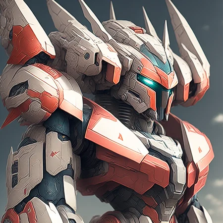 photo Artistic rendition of Mobile Suit Gundam, Mecha (GundamArt style:1) <lora:djzGundamArt:0.8)