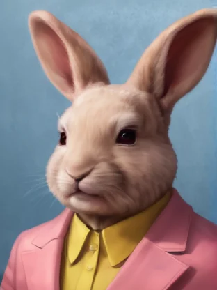 <lora:hoi4:0.9> hoi4, pink rabbit, scientist, rabbit, no people, yellow suit <lora:ip-adapter-faceid-plusv2_sdxl_lora:1>