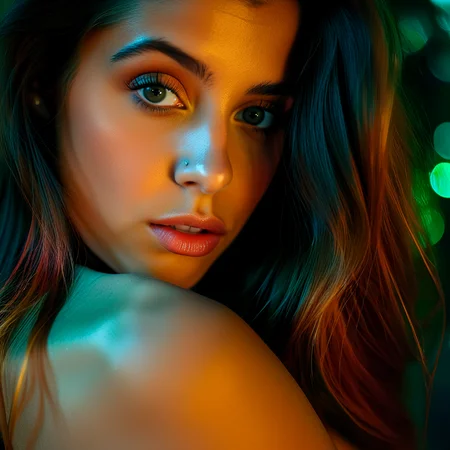 cinematic photo (dark shot:1.4), 80mm, <lora:Natalia_Blake_Pony:0.5>, woman, 18-year-old, female, for, natalia, posing, Stable_Yogis_PDXL_Positives, <lora:add_details_xl:1>, lightroom, natural skin textural, detail, hyperrealism, (natural skin texture, hyperrealism, soft light, sharp:1.2), expressive , personal , creative , by Annie Leibovitz , Cindy Sherman , Richard Avedon , Yousuf Karsh , Vivian Maier, soft light, sharp, exposure blend, medium shot, bokeh, (hdr:1.4), high contrast, (cinematic, teal and orange:0.85), (muted colors, dim colors, soothing tones:1.3), low saturation, (hyperdetailed:1.2), (noir:0.4) . 35mm photograph, film, bokeh, professional, 4k, highly detailed