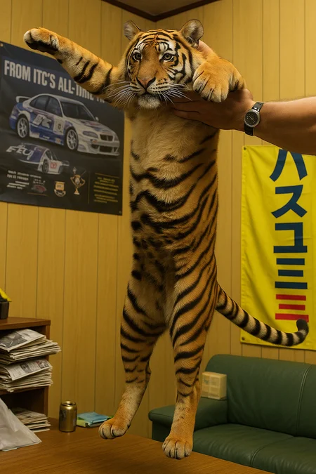 turn the cat in this image into a tiger