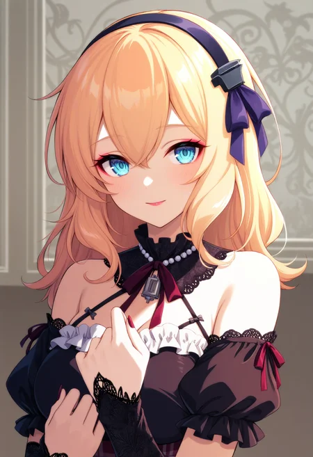 safe, (masterpiece, very aesthetic:1.2), inside
BREAK 1girl, leandernai, gothic, makeup, black lace
<lora:Leander_NAIXL_v10:0.8>