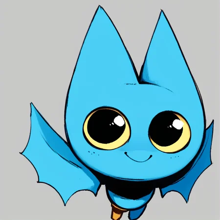 score_9, score_8_up, score_7_up, <lora:add_detail:1> <lora:PerfectEyesXL:1> <lora:Adorabat:1> smile, simple background, rating_safe, blue skin, big eyes,