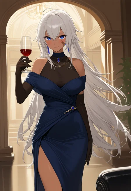 safe, masterpiece, best quality, palace, ballroom, public
BREAK solo, indiana, face scar, long dress, evening gown, elbow gloves, elegant, holding glass
<lora:Indiana_NAIXL_v10:0.8>