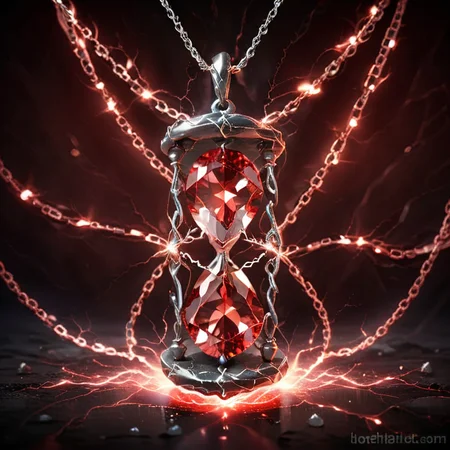 chain,gem, light red crystal, hourglass,lighting_thunder,lighting,thunder,glowing <lora:diamond:0.5> <lora:electricity:1>