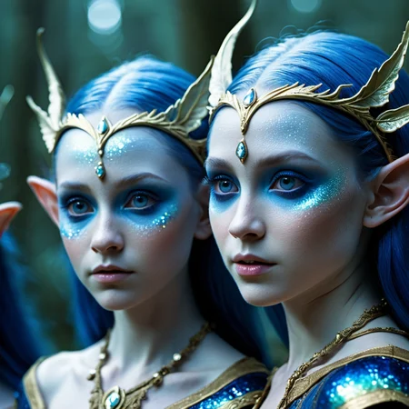 Epoch Elves, amazing depth, hyperdetailed, cinematic photography, beautiful , iridescent blue <lora:xl_more_art-full_v1:0.5> <lora:add-detail-xl:1>
