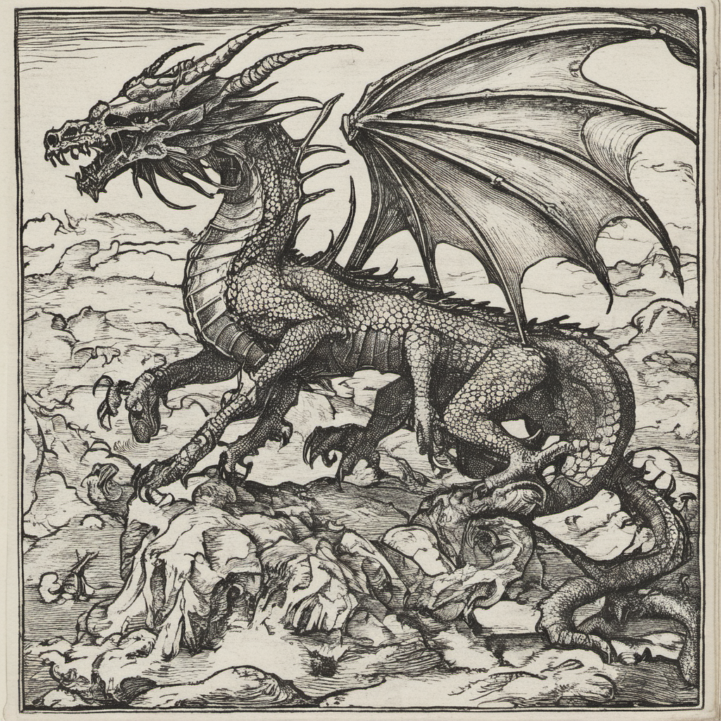high quality, masterpiece,  dansemacabre  ,dragon  <lora:dansemacabre-000007:0.85>