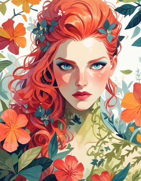 ncpy45 style poison ivy <lora:ncpy45 style:1>, score_9, score_8_up, score_7_up, score_6_up, score_5_up, score_4_up