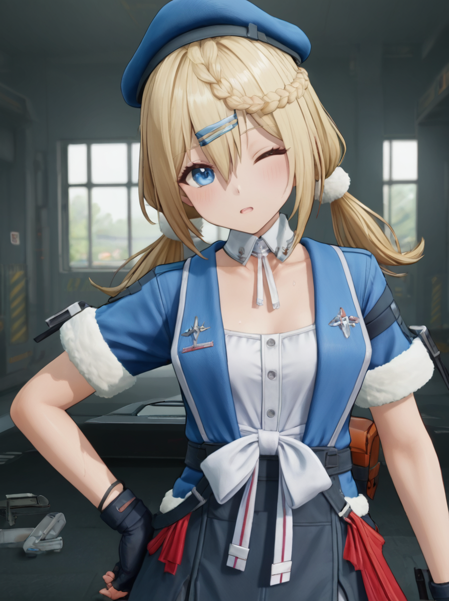 detailed background, shiny skin, posing, rating safe, 
<lora:papasha.pony:1>,
papasha,
wide hips, 
wrench, 
one eye closed, sweat, parted lips, 
garage,