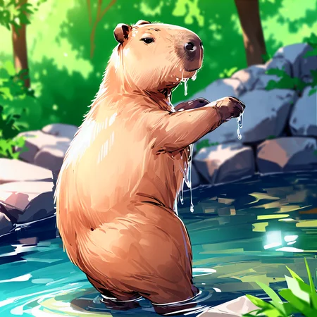 (no humans:1.5), <lora:capybara:1>(1 capybara,solo,animal_only:2),
<lora:washing_self_v05a:1>washing self, showering,
(soap:1.5),steam, onsen, bubbles,
cowboy shot,, 1 woman, large breast, embarrassed,blush,forehead,black hair,glasses,
cowboy shot,
masterpiece, best quality,nsfw,
