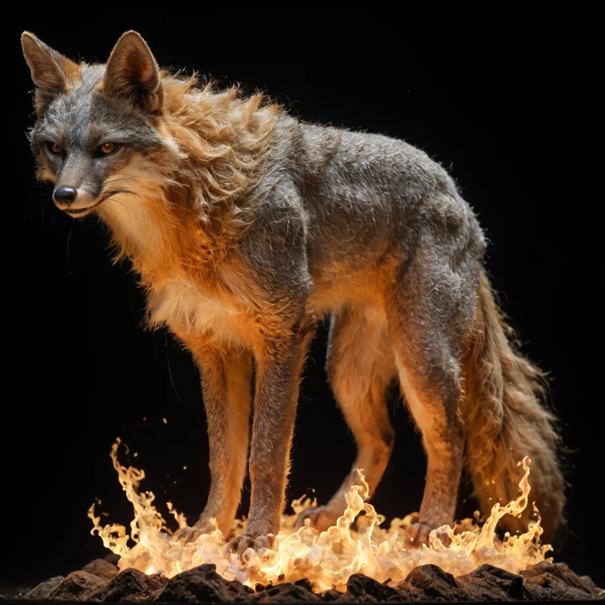 ethereal fantasy concept art of role-playing game (RPG) style fantasy ethereal fantasy concept art of Dark Fantasy Art, Fox spiritãNine-Tailed Foxãinflammationãfearãfear
<lora:Gray_Fox-v1.10:0.8> gray fox, dark, moody, dark fantasy style . magnificent, celestial, ethereal, painterly, epic, majestic, magical, fantasy art, cover art, dreamy . detailed, vibrant, immersive, reminiscent of high fantasy RPG games, magnificent, celestial, ethereal, painterly, epic, majestic, magical, fantasy art, cover art, dreamy