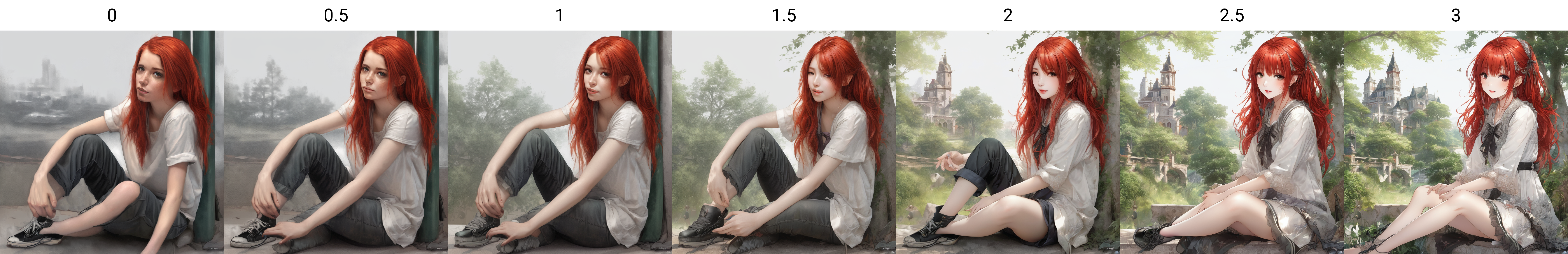 realistic, 1girl, red hair, sitting,  <lora:AnimeStyle_XL_v1_AutoRunMech:0>