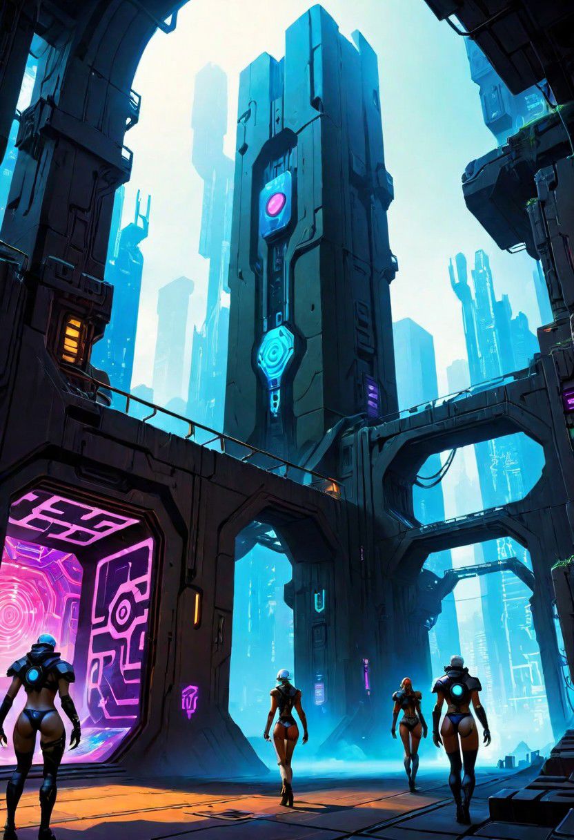 ASCIIshadowrun_party, cyberpunk, high-tech lowlife, netrunner, stylized, shadowrun_surface