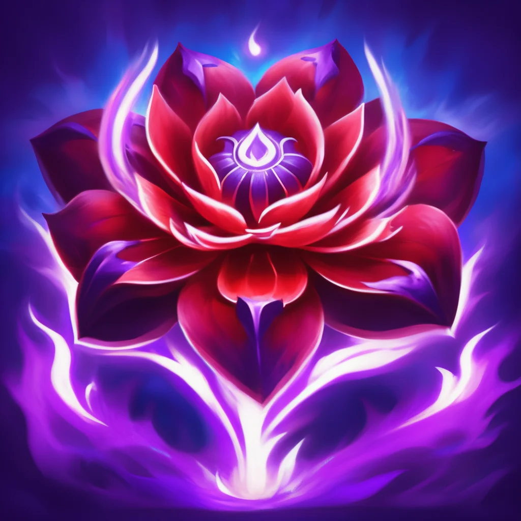 (((masterpiece))),(((best quality))),((ultra-detailed))ï¼SkillIcon, a red flowr with some white glowing runes on its surface, surrounded by purple flames, and a blue background,<lora:SkillIcondreamshapelocon-000044:0.6>