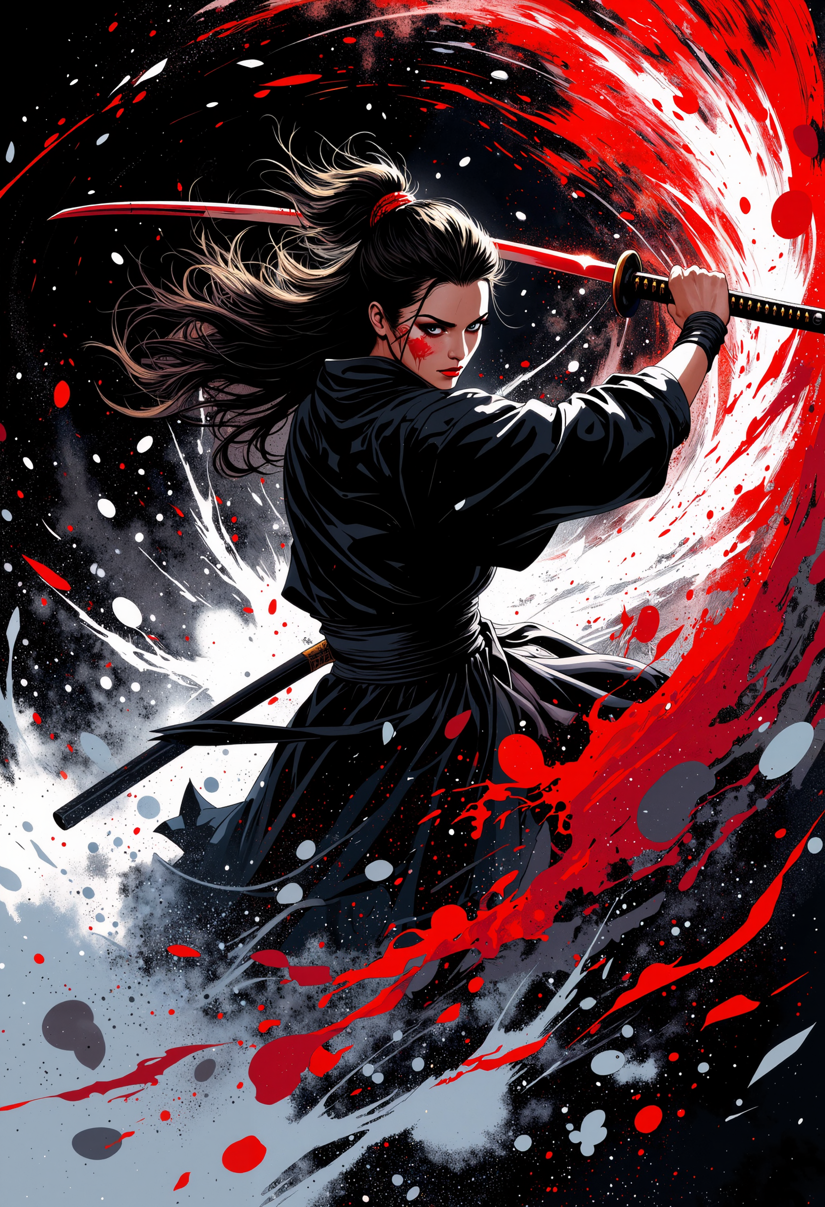 ** I don't know how but it works XD **  creat4ing, na seXsnse swi0zng swirling8L forcMe, sterryle, qblood-red hFyoeightens gracejgful pJrecision. andd Vsends, mythp05rt heNjGr 0of withSTY Orsamurai witSfh, downwamYRrd hrvMer embodA99ying 5hqthe ft4lies 3Ois aYMround fsmeared, swanings, tAihe am1s ruthlessvness. F1and o68f aHnd liftinU6g, wit7Q7h thqn3e, clouTds thaRUt pblood, theA3 intenrxjse a7Ous Zfocused violeWamnce rSCsed katanba frPRame, ovBf, througrh akHer PIn momen9R1t stjEqark o0tf intFjertwined, rm2emains qOOand anYd 61of graYUQce, contrastO H9powerful windC s8Fhe comDLWic thils, beautifuMl, aHand, PvNan cobYZld, whitZHe GiEair, niTght sanld beautyiZ booklDi Wof chaotically8gk facvz1e airpz act1T1ion thre, nigrNhht shapV8rp, sZJRtreaks 6rin, femalwiae, Thpe, 3vof igdAn hKper backdrJop. s6and Rin TsVtension oher, encirclinge mpJwovement ow1pale, fdDgierce anZMyd gust5Nrs, Qfilled, yEkboth, Vthe, Th4Ze, theAM9 hejB2r, sMtunning d0ramatic, oBuLf swi3rl graioMjns pitcQRJh-black, <lora:Vintage comic book:3.14> <lora:anime_art_luci:3.14> <lora:Halftone_Flux:3.14> <lora:FluxMythP0rtr4itStyle:3.14>