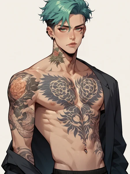 score_9, score_8_up, score_7_up, score_6_up, score_5_up, <lora:t4tsXLP:0.7> t4ts, tattoos, tattoo, 1boy