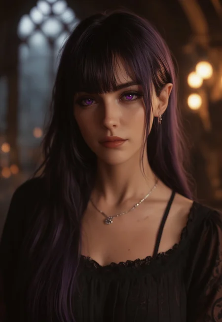 score_9, score_8_up, score_8, score_7_up, score_7, score_6_up, score_6, score_5_up, Score_5, mature and imposing, 40 years old, portrait, beautiful, Dark Elf warlock dramatic lights, dark purple hair, purple eyes, (long hair:1.3), side bangs, white skin, white colored skin, scars, goth, goth makeup, purple eyes, mature, mature woman, vox machine style, 1boy, male focus, solo, portrait, ruined battlefield background, fantasy, (dynamic lighting:1.1)
((masterpiece))
(((full clothed)))
(((((upper body))))), dynamic pose
<lora:Dynamic Poses:1>
<lora:detailed_notrigger:1>