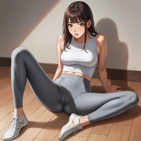 score_9, score_8_up, score_7_up, score_6_up, source_anime, BREAK <lora:leggings_v2.6-pony:1.0>
1girl,
grey leggings, textured leggings,
sitting, on floor, spread legs,