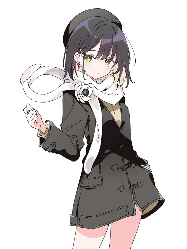 1girl,,looking at viewer,solo,(simple background:1.2),(white background:1.1),jie,cowboy shot,<lora:jie-000014:1>, masterpiece, best quality, very aesthetic, absurdres,newest, incredibly absurdres,, ,(Ixy:0.6)),(hiten \(hitenkei\):0.7),