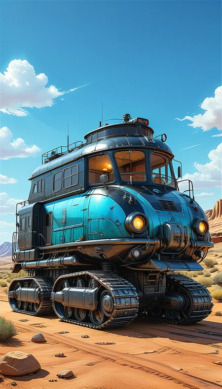 (cel-shading:2)+, (in ARTIST style:1.6), (masterpiece:1.7), glow blue neon, hyperrealism, glossy, shinny, clear image, accurate picture, clear picture, precise image, focused image, Science fiction style, Science fiction, (cozy comfy ground vehicle, motor vehicle, sky, no humans, cloud, outdoors, vehicle focus, train, truck, scenery, day, military, Tracked Vehicle, Traction City, black paint, house)
comic style, (ultra sharp focus:2), (thin lines:2), (best quality:1.8),
(masterpiece:1.8), (highest detailed:1.8), perfectly lighted, (contrast), (saturated), (((sharp focus))),
(hyperdetailed:1.3), (intricate details:1.2), (Refined details:1.3), (best quality:1.5), highly detailed textures, vibrant colors,
(ultra sharp focus:1.8), (detailed texture:1.8), (detailed edges:1.8), (thin lines:1.8), (best quality:1.8),
<lora:Apparatus_-_Traction_City_Walkers_Vehicles:0.8>,