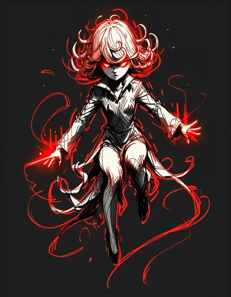 score_9, score_8_up, score_7_up, <lora:Navi_WrathStrokes_PonyXL_S1:1.1> , red sketch, black background, black theme, monochrome, 1girl tatsumaki , floating, full body, glowing, moonlight ,
