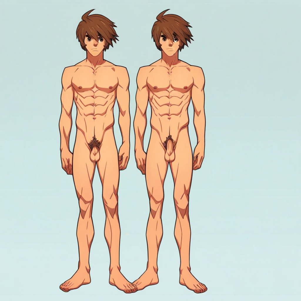 Kodai, 1boy, male focus, solo, brown eyes, brown hair, pubic hair, completely nude, abs, penis, balls, standing,  score_9, score_8_up, score_7_up, score_6_up <lora:vinceteaa_020_04v2-step00000400r:1> good face, good eyes, looking at viewer, full body, standing,