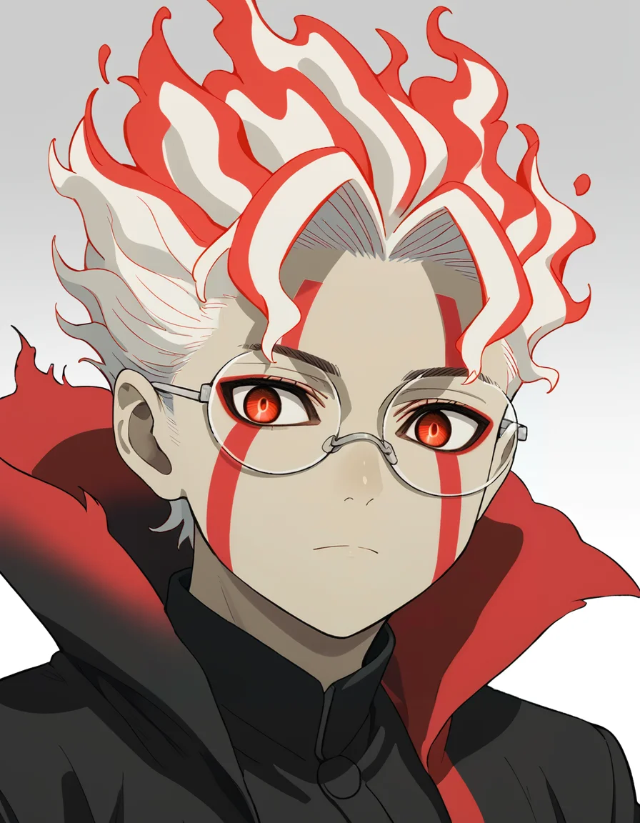 score_9, score_8_up, score_7_up, source_anime, BREAK
1boy, solo, looking at viewer, gradient background, upper body,
ken takakura, transformation, white hair, red hair, fiery hair, multicolored hair, red eyes, facial mark,
expressionless,
<lora:ken_takakura_anime_v2-soralz:1>