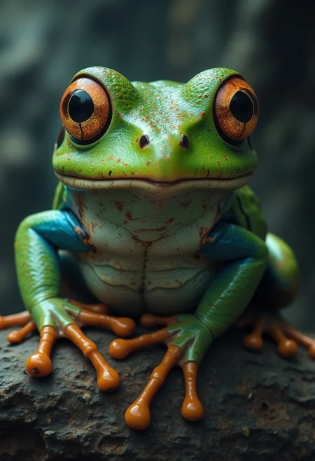 the frog of legends, meme, creative, quirky, high detail