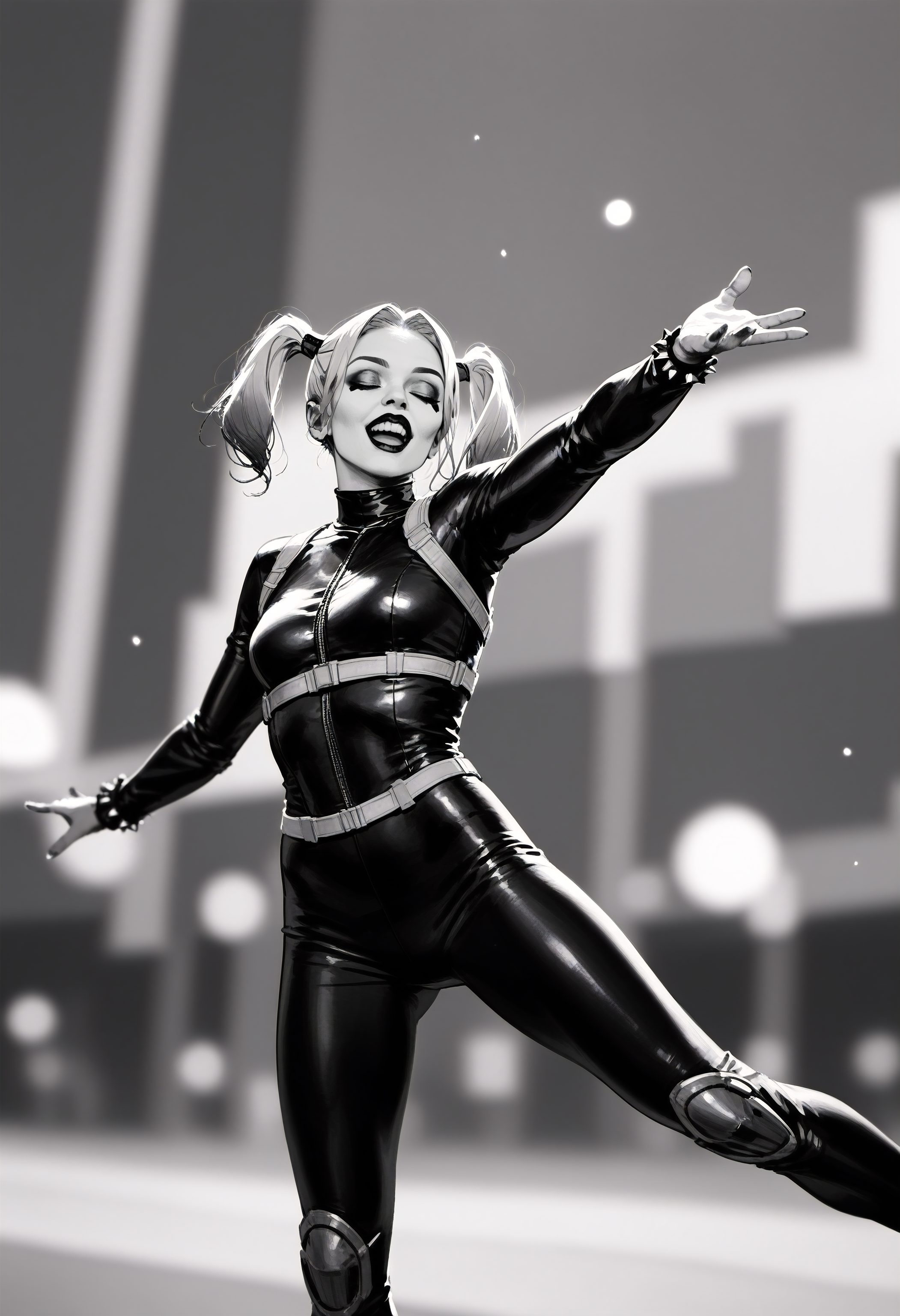 score_9, score_8_up, score_7_up, 1girl, harley_quinn, dc_comics, closed eyes, outstretched legs, space colony, outdoors, depth of field, 8W_v2.safetensors, <lora:test\8W_v2.safetensors:1.0>