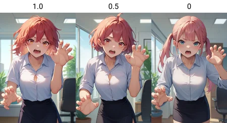 score_9, score_8_up, score_7_up, handfixer, <lora:HandFixer_pdxl_Incrs_v1:1.0>, 1girl, skirt, shirt, office, claw pose, open mouth,
