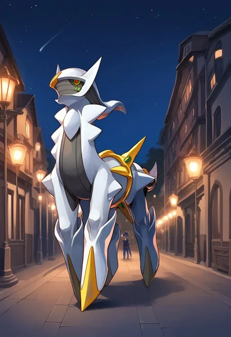 BREAK Score_9, Score_8_up, Score_7_up, source anime, arceus, 1girl, full body, night,