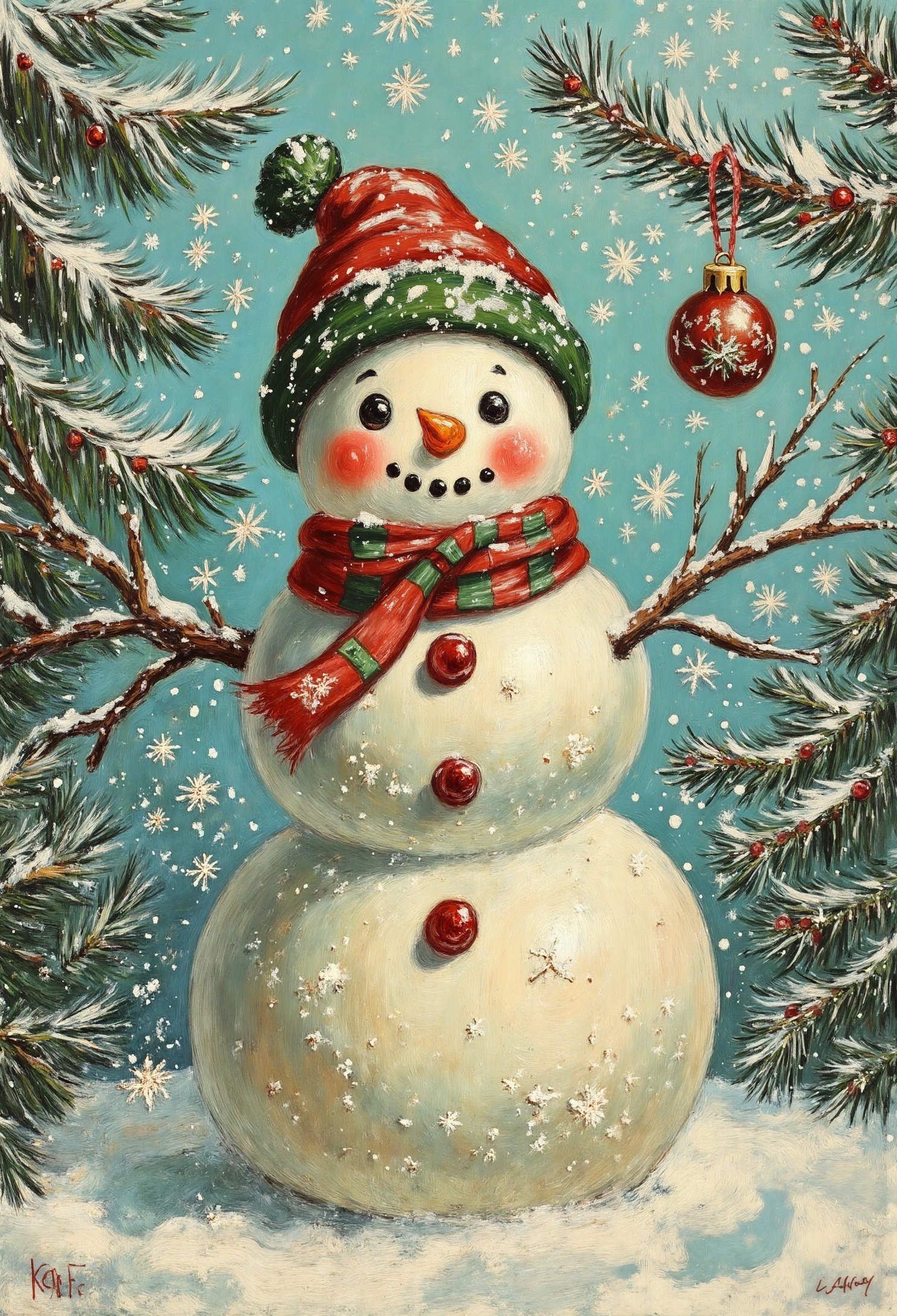 pstcs001, xmas tree snow snowman