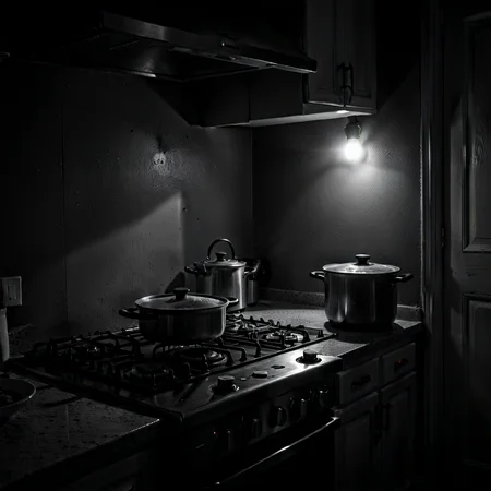Moody monochrome photo. Night.
A pale light shines over the stove.
<lora:MoodyMono01_CE_XL_200-OT:0.6> mdymnoCE_style