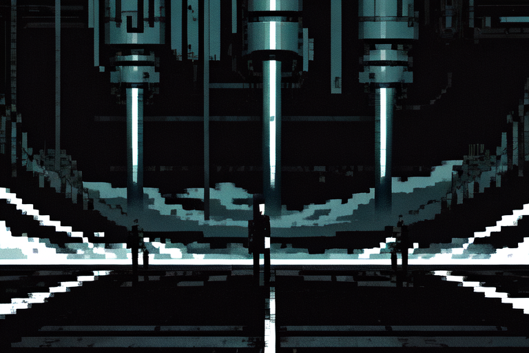highly insanely detailed, masterpiece, top quality, best quality, highres, 4k, 8k, RAW photo, (very aesthetic, beautiful and aesthetic),  
tsutomu nihei,nihei_tsutomu,blame!,blame gakuen!,abara,TNstyle,sidonia_no_kishi,drainpipe,cables,tubes,industrial pipes,star \(sky\),starry sky,wire,toha heavy industries,light particles,bones,clouds,vast scenery,perspective, 
<lora:blameLora_v10:1>, 
(1girl:1.3), 
solo focus, 
rainy,âââ