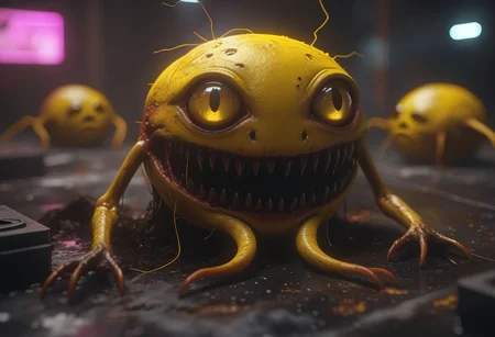 (horror Life form, body snatcher, (has a yellow smiley face with $ as eyes:1.6), noodly arms and demonic face, multiple mouthed creature of darkness, multiple tongues licking everything leaning a slime visual:1.4), (in the style of Stephen Gammell and Guillermo del Toro:1.5), (Life in an incubator, plants growing alongside human flesh, ants in hair, dirt bed), long-shot, far-off, very-person octane, 8k, 8mm depth of focus, (low perspective:1.6), high-end scattering colors. 8k, Cinematic Render, Fantastical mood, Unreal engines inside a frame after with many dead  blood on them, With, photoshop in order for artstation, cinematic and Cinema, Dark kimura artstyle on render hyper-out characters on floors UHD lifelike, 4k hyperdetailed, octane cinema4k render and skin frame cyberpunk, hypermaximalist, directed by Reilerealistic 8k render photorealistic level quality perfect resolution, 8k texture, volumetric hazy dark fantasy digital composition art, cinema National Geo coherency, CGSociety   sharp focus ambient, post processing Wires glitchcore texture, intricate
<lora:MercuryXL:0.3> <lora:DrippingXL:0.3>