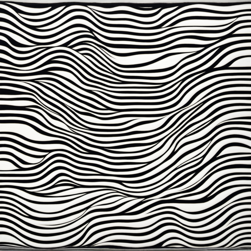 stripes Le Parc  a cross with a black and white design abstraccion geometrica, stripes, lineas, patterns, black and white <lora:LeParc_AI_LoRA_XL_v2.0:1>