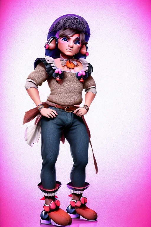 (bada-club:1.5), with pants and a sweater and shoes
