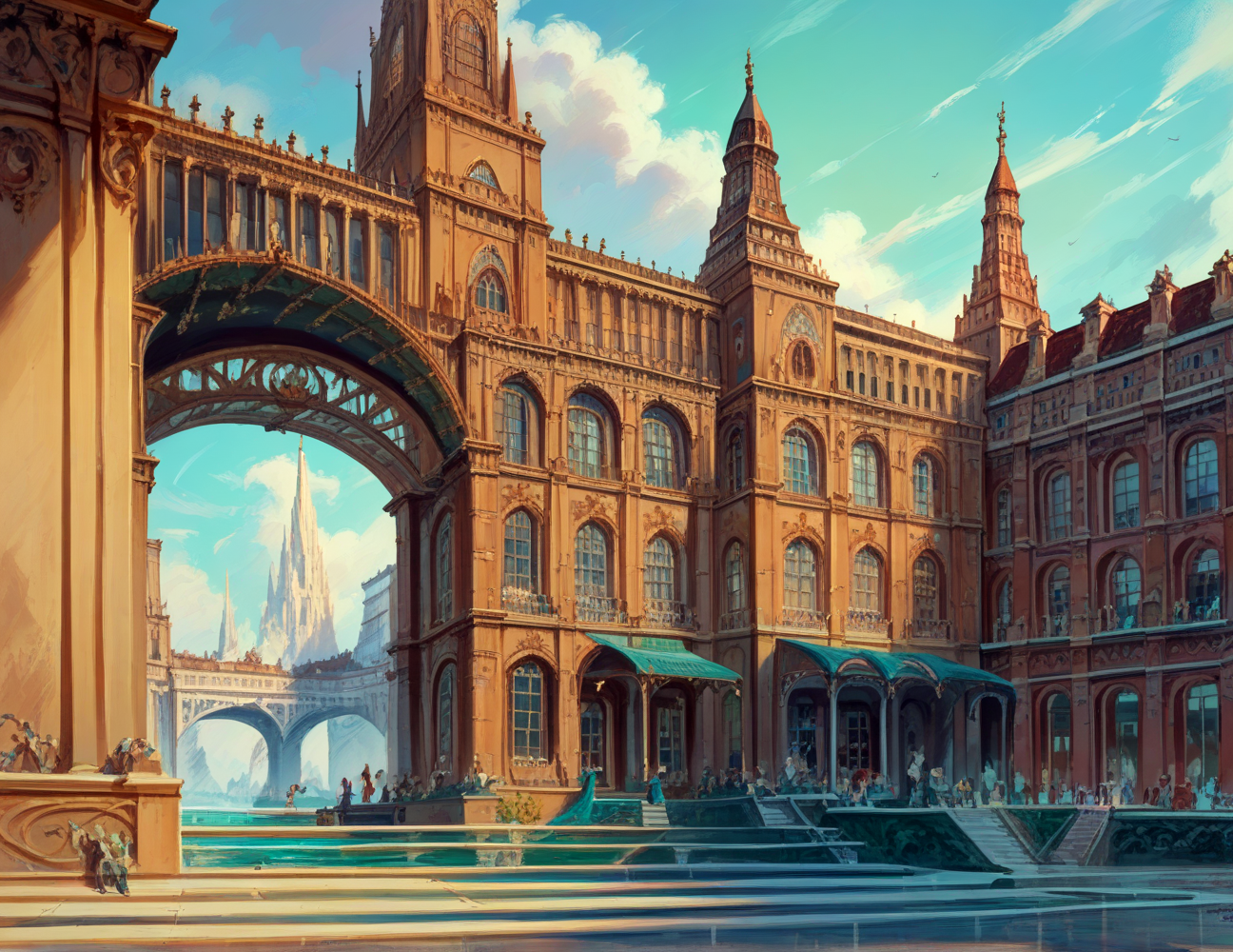 score_9, score_8_up, score_7_up,
<lora:Soviet_Gothic_(Architecture)_(Pony)_(AD):0.8> Soviet Gothic, monumental architecture, architecture, city, cityscape, scenery, building, skyscraper, 
8K, In'ei, chiaroscuro, rim lighting, perfect depth of field shot, beautiful, subsurface scattering, idealized city, wide beautiful boulevards, busy city center, parks and manicured lawn areas, large parks, plazas, detailed fluffy anime clouds, skyscrapers, made out of limestone, gothic style, photographic realism, soft lighting, soft shading,  art by Thomas Kinkade, Soviet, Communist, 
BREAK zPDXL, zPDXLxxx, <lora:wowifierXL:0.2> art by mooncryptowow <lora:sdxl_lightning_8step_lora:0.4> <lora:detailed_notrigger:0.5>