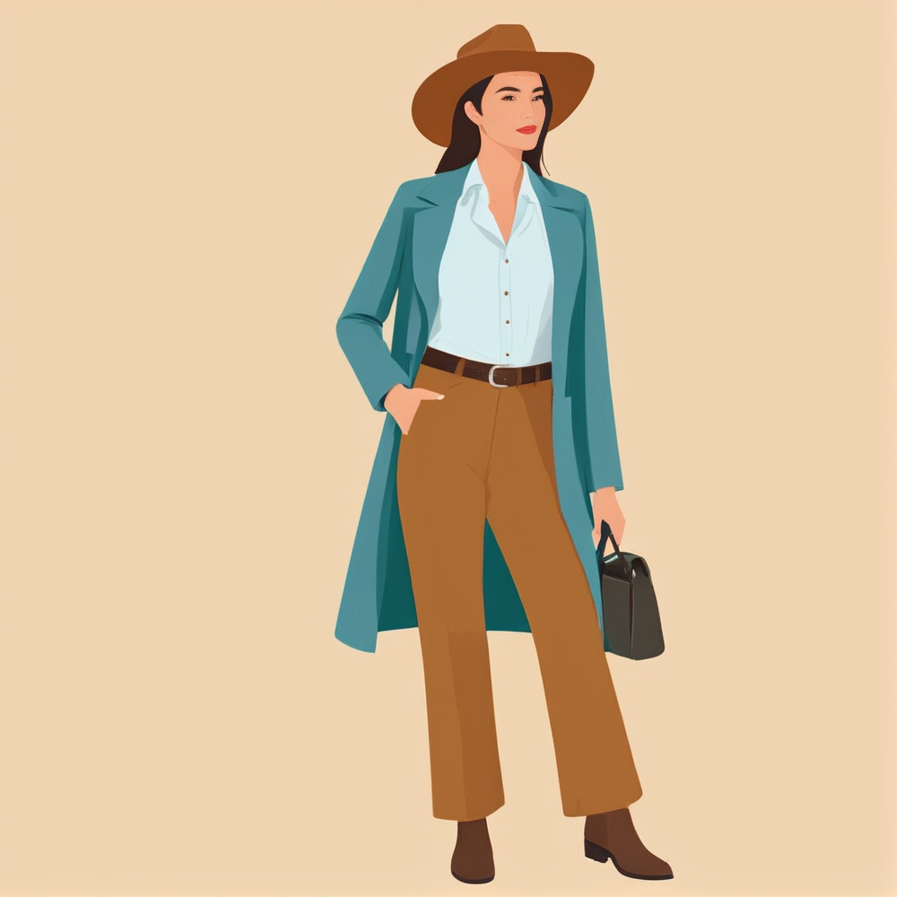 <lora:F2D-000001:1>,flat color,women,duster jacket,cowboy clothes,pants,holstered gun,Going on a solo bird-watching expedition.,isolated,simple background, no background, no face,, Vector art, Vivid colors, Clean lines, Sharp edges, Minimalist, Precise geometry, Simplistic, Smooth curves, Bold outlines, Crisp shapes, Flat colors, Illustration art piece, High contrast shadows, Technical illustration, Graphic design, Vector graphics, High contrast, Precision artwork, Linear compositions, Scalable artwork, Digital art