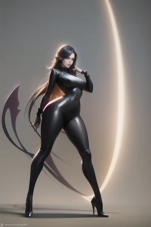 best quality, 8k, sharp focus, (character sheet, reference, concept drawing), medium shot, indefectible, flawless, masterpiece, digital art, illustration, trending artstation, hot, seductive, alluring, handsome, elegant, fascinating, exquisite, sublime, bewitching, charming, cute, hourglass slim figure (one:1.6 young woman) wears tight full body flysuit with (open sholders:1.4), by Jordan Grimmer and Greg Rutkowski