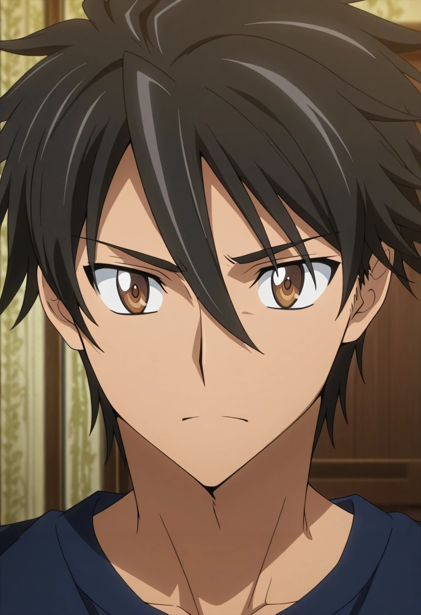 masterpiece, best quality, intricate details, anime screencap, anime coloring, official style, , 1boy, solo, male focus, <lora:takashi_komuro_ilxl:0.96>, takashi_komuro, black hair, brown eyes, short hair, hair between eyes, ,