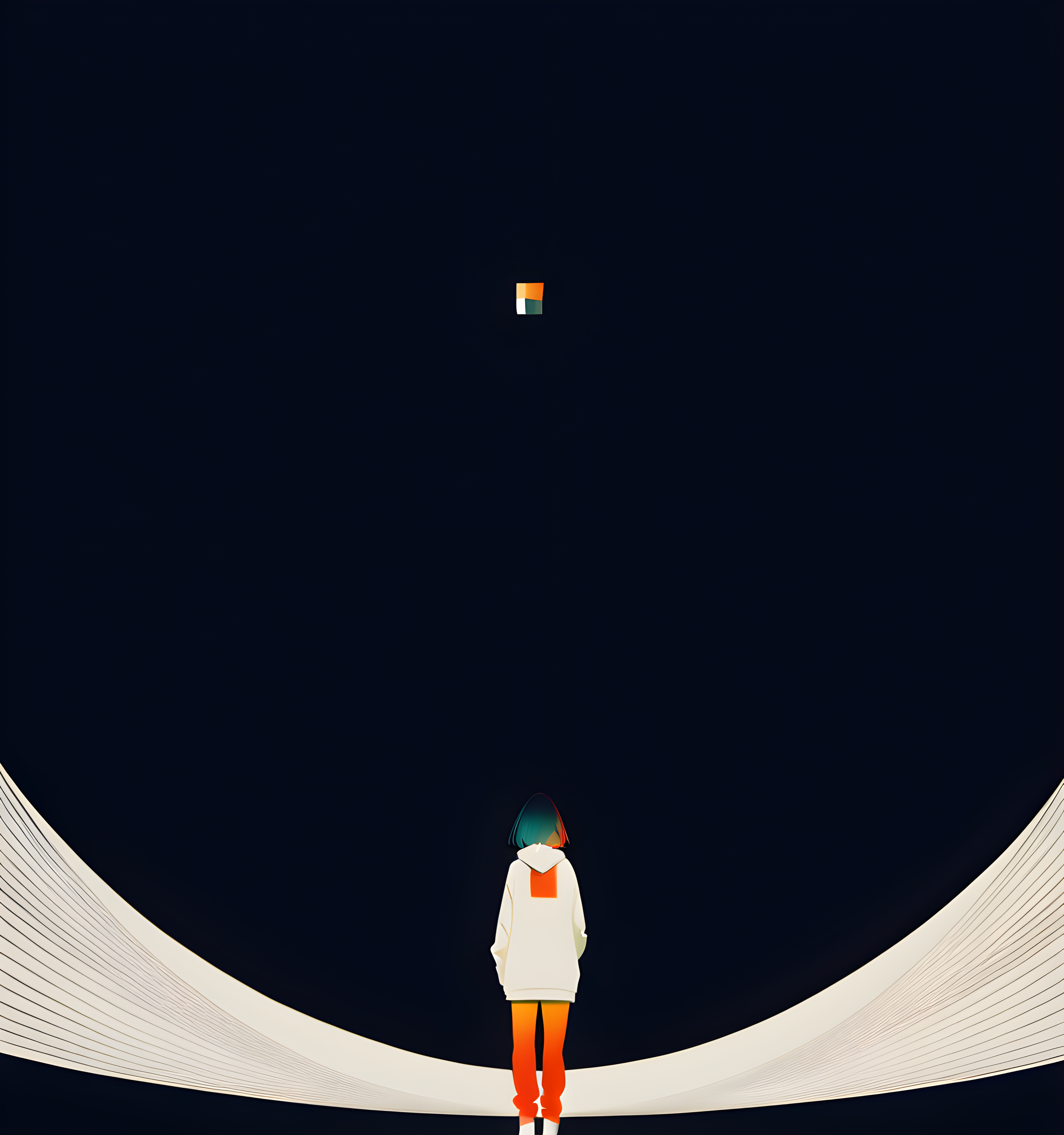 Giclee spot color graphic print, museum quality art, contemporary art,  horizontal waveformprinted thin lines, solid matte black background, analogous color theme, desaturated color, perfect composition, ultra minimal, thin even lines, thematically dark, 8K, cinematic clarity